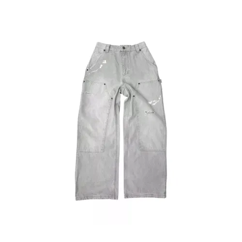 By asdoi Light Beige Gray Unisex Casual Pants By asdoi Светло-бежевый Серый Унисекс Повседневные Штаны