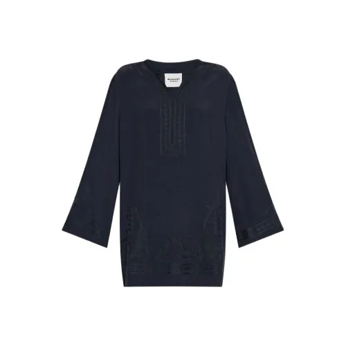 ISABEL MARANT ETOILE SS25 Длинное Платье с Длинными Рукавами Женское