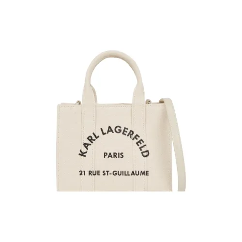 Karl Lagerfeld Переработанный хлопок Тоут Сумка Сумка для покупок Сумка Мини Женская Экрю