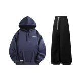 Комплект одежды (Темно-синий топ + черные штаны)