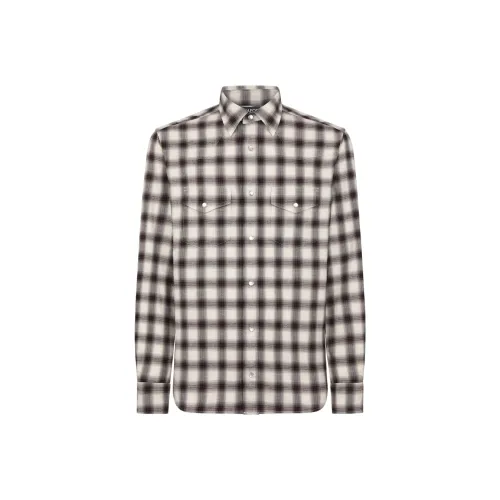 TOM FORD Розовый Коричневый Мужские Рубашки