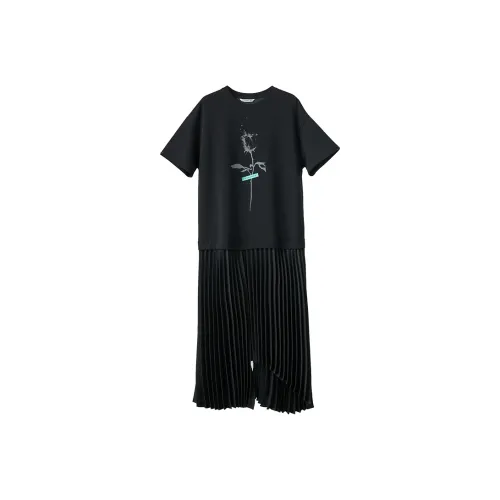 AMII Короткое платье с короткими рукавами женское