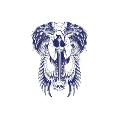 LIEJI Перо Панель Monk Травяной Tattoo Стикер