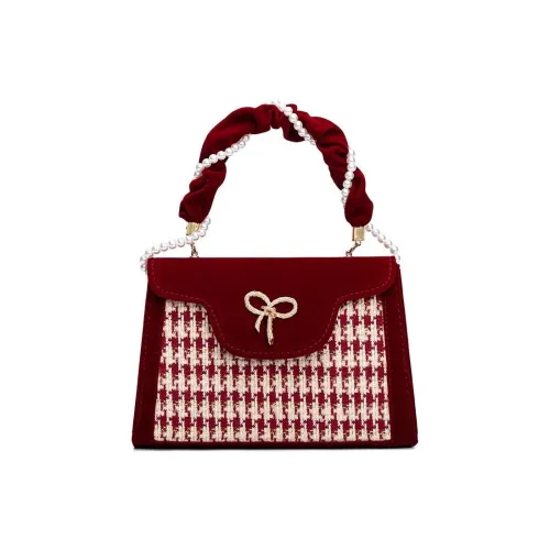 SMILE FOCUS Велюр с Шерстяной Сумка Женские Красный