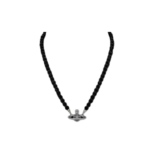 Vivienne Westwood Ожерелья из черного агата Женские Черный