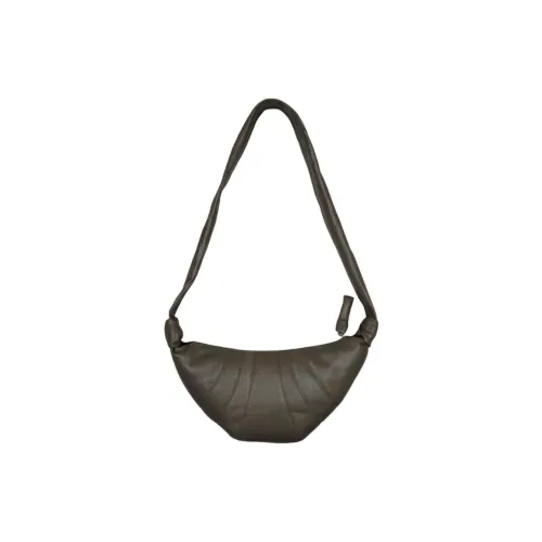 Lemaire Напп-Кожа Круассан Сумка Плечевая Сумка Стандартная Унисекс Земляной Серый