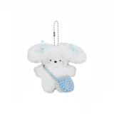 Перламутрово-синяя сумка через плечо, подвеска в виде пилота щенка