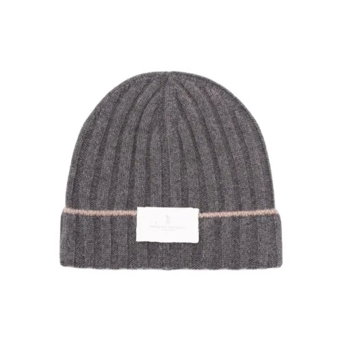 BRUNELLO CUCINELLI Кашемир Шапки-бини Мужской Темно-серый