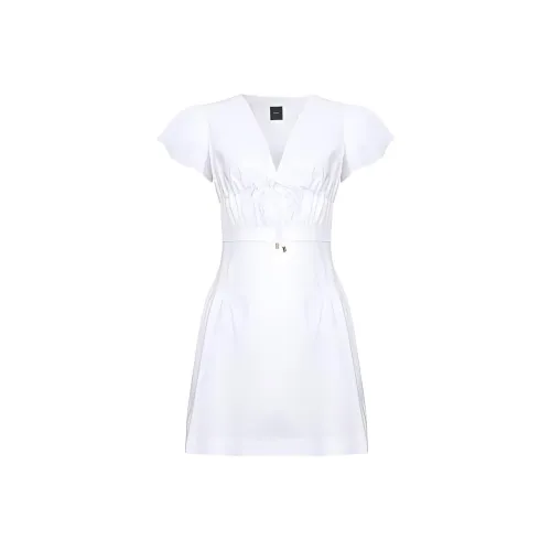 PINKO Белый Женские Короткие Платья с Длинными Рукавами