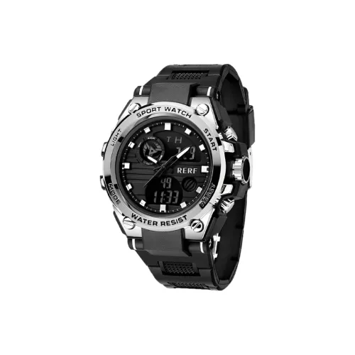 RERF Электронный Механизм Мужские Часы Черный Циферблат