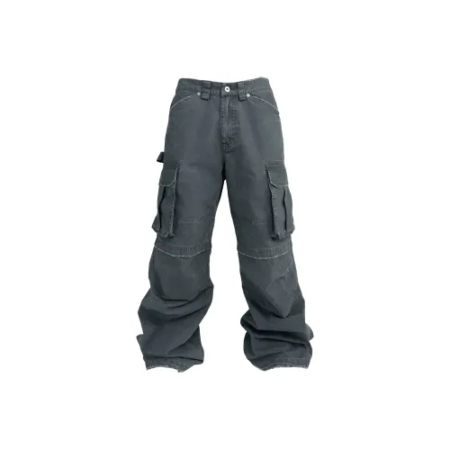 By asdoi Industrial Серые Унисекс Карго Брюки