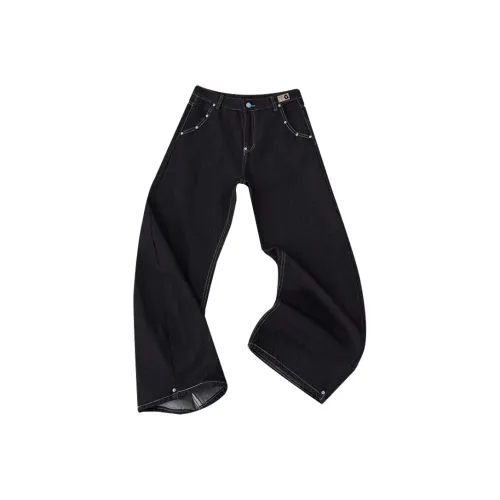 GET MAX GIFT Темно-синий Унисекс Джинсы