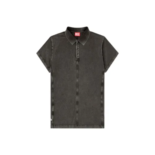 DIESEL Мужская поло рубашка черного цвета