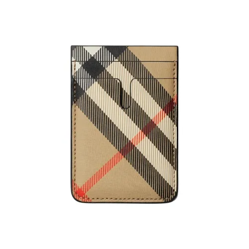 Burberry Футляр Для Карт Magnetic В Клетку 2 Отделения Для Карт Вручную Прокрашенные Края