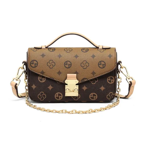 VINEY Сумка через плечо из синтетической кожи стандартная женская кофейного цвета