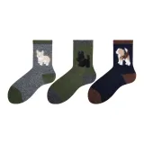 Серый Корги + Армейский зеленый Шотландский терьер + Темно-синий Пудель