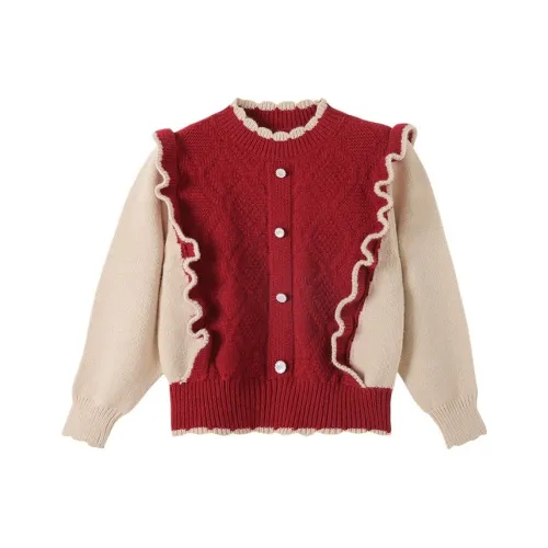 YUANYUAN GIRL Бургунди Kids Свитера