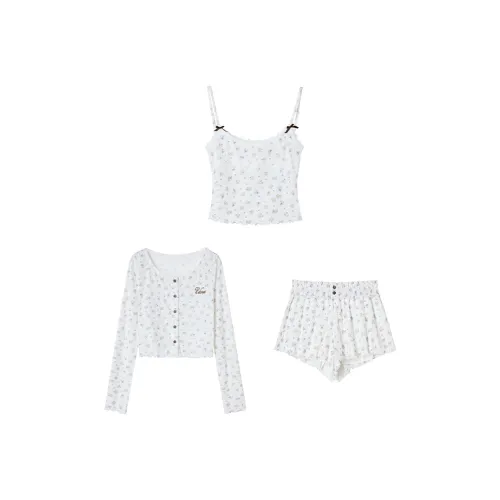 UENA Цветочный топ на бретелях Цветочный кардиган Предзаказ 7 шт Набор Weekday Женские повседневные костюмы