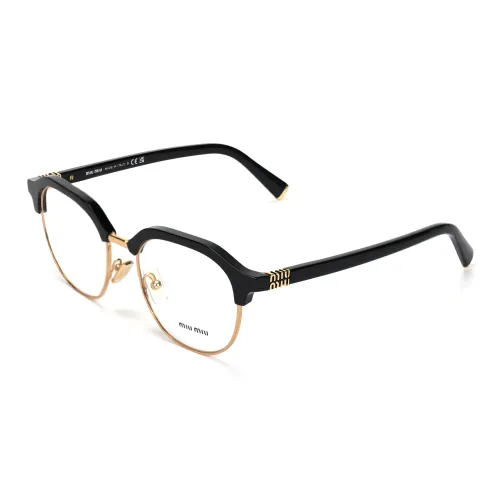 MIU MIU Ацетат Нерегулярная форма Оправы для очков Унисекс Черный