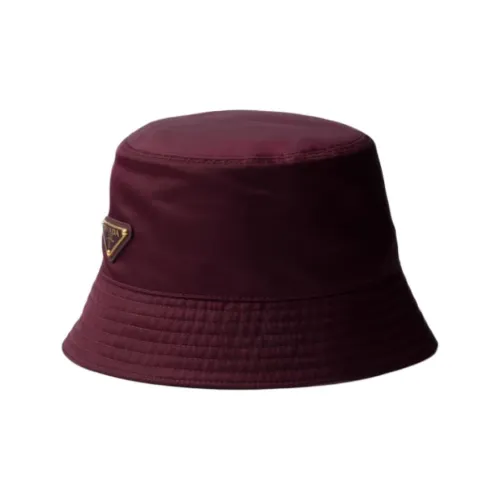 PRADA Переработанный полиамид Панама Унисекс Бордовый Красный