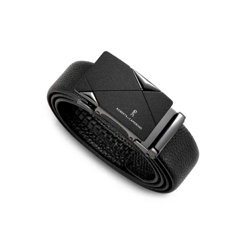 Roberta Di Camerino Ремни из крупнозернистой текстуры коровьей кожи мужской черный 3,5 см