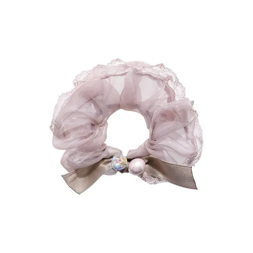 ROYALSASA Шелковый шифон Искусственная жемчужина Искусственный кристалл Резинка для волос Женская