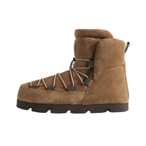 BRUNELLO CUCINELLI Короткие Сноубутсы Женские Коричневые