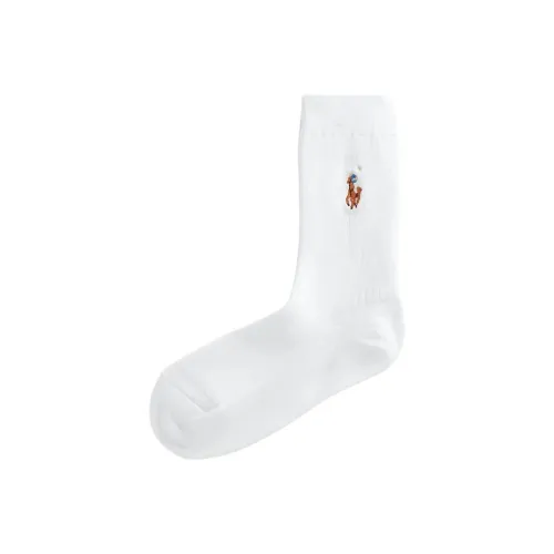 Polo Ralph Lauren Ribbed Cotton Blend CREW SOCK Socks 1 Pack White Baby
