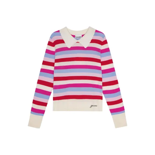 GANNI SS24 Свитер Трикотаж Женский Многоцветный