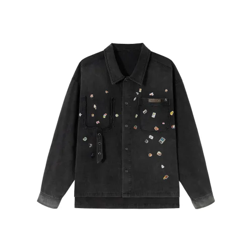 H YXIANG Темно-серый Женские Рубашки