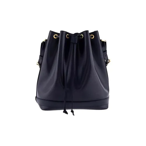 LOUIS VUITTON Синтетическая кожа ведрообразная сумка сумка через плечо среднего размера женская черная