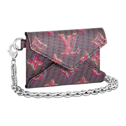 LOUIS VUITTON Телячья кожа Держатель для карт Женский Розовый
