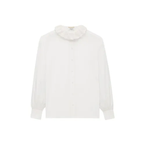 SAINT LAURENT Рубашка Женская Белая