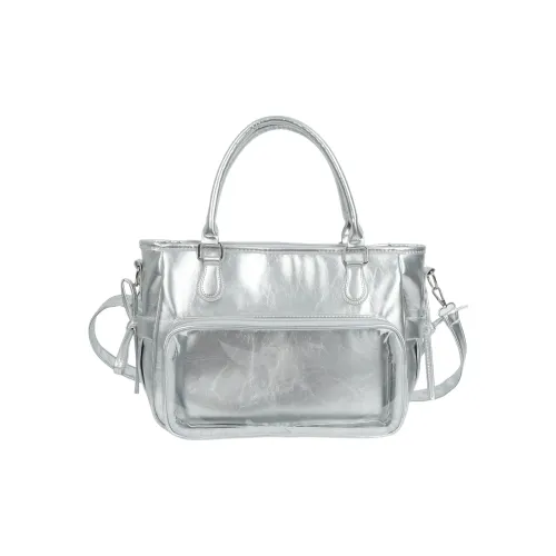 PINK·LAND ПУ (полиуретан) Сумка через плечо Ита-баги Women's Silver Черный Белый