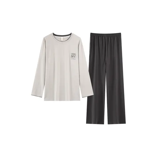 MADALLO Light Gray Men's Pajama Sets
