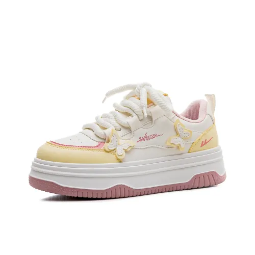 Warrior Slip-resistant Abrasion-resistant Lightweight Low-Top Skateboarding Shoes Women's Warrior Противоскользящие Устойчивые к износу Легкие Низкие Кроссовки для скейтбординга Женские