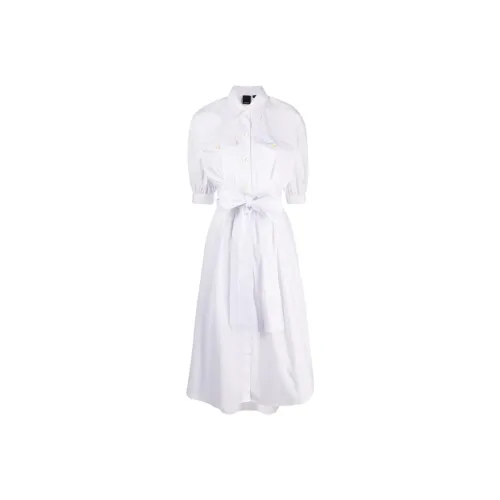 PINKO Белый Женские Короткие Платья с Длинными Рукавами