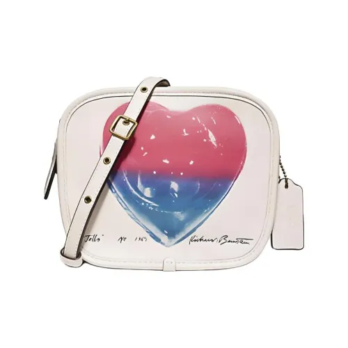 COACH Кожа Сумка через плечо Сумка на плечо Средняя Женская Белая