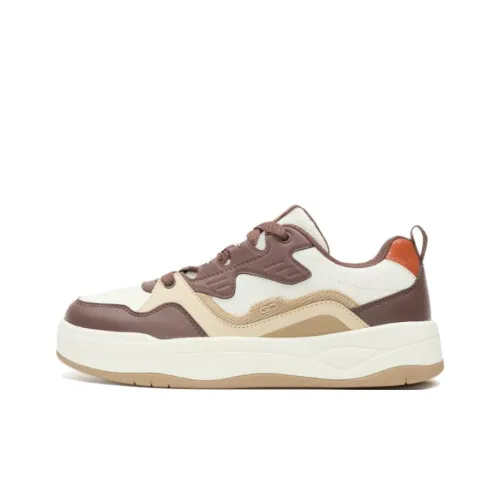 QIAODAN Dry Водонепроницаемый Амортизация Легкий Низкий Топ Скейтборд Кроссовки Мужские Айвори Белый Шишечно-Коричневый