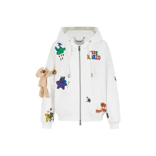 13 DEMARZO Белый Matching DIY Текстиль Ручка Женские Толстовки