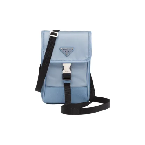 PRADA Нейлоновая сумка через плечо с чехлом для телефона унисекс синий