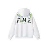 Белый с фиолетовыми цветами