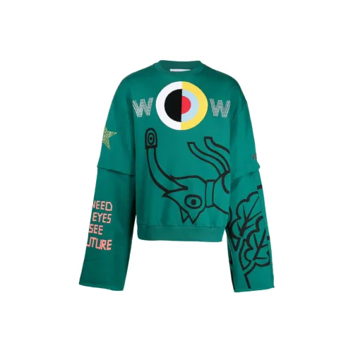 WALTER VAN BEIRENDONCK Зеленый Мужской Свитшот