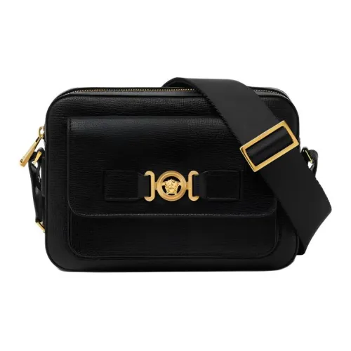 VERSACE MEDUSA BIGGIE серия Сумка через плечо из козьей кожи Женская Черная