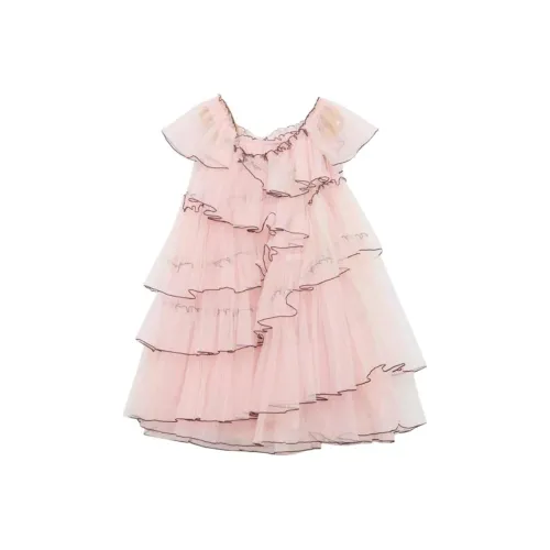 SUNTOMORROW Платье 2025 Лето Синий Серый Светло-Розовый Подростки