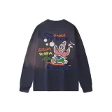 Темно-синий, синий, с длинными рукавами