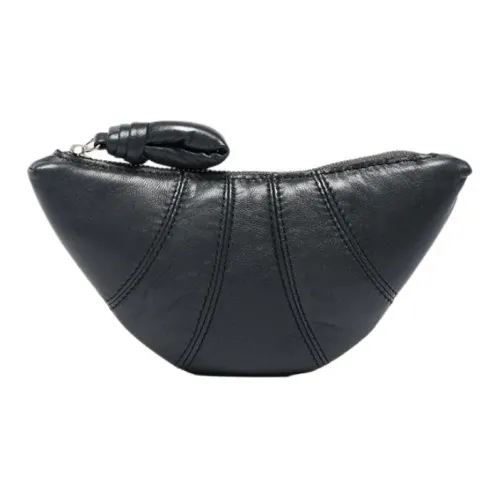 Lemaire Мягкая кожа наппа круассан кошелек обычный женский темно-сланец зеленый