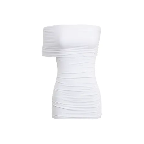 CHILL QIAOER Белый Женские Платья без рукавов