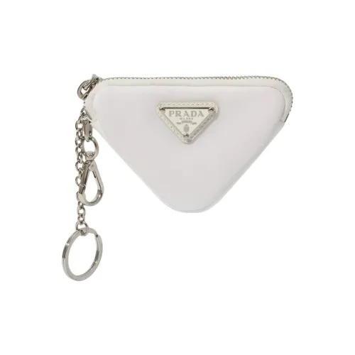 PRADA Переработанный нейлон кошелек для монет мужской белый