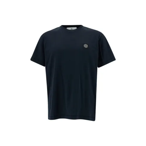 STONE ISLAND Морской Синий Мужская T-Рубашка